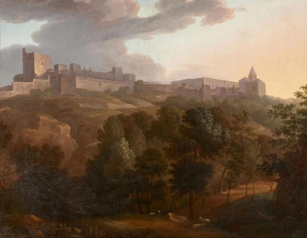 Alexandre Hyacinthe Dunouy - Vista dell'Alhambra a Granada, Spagna